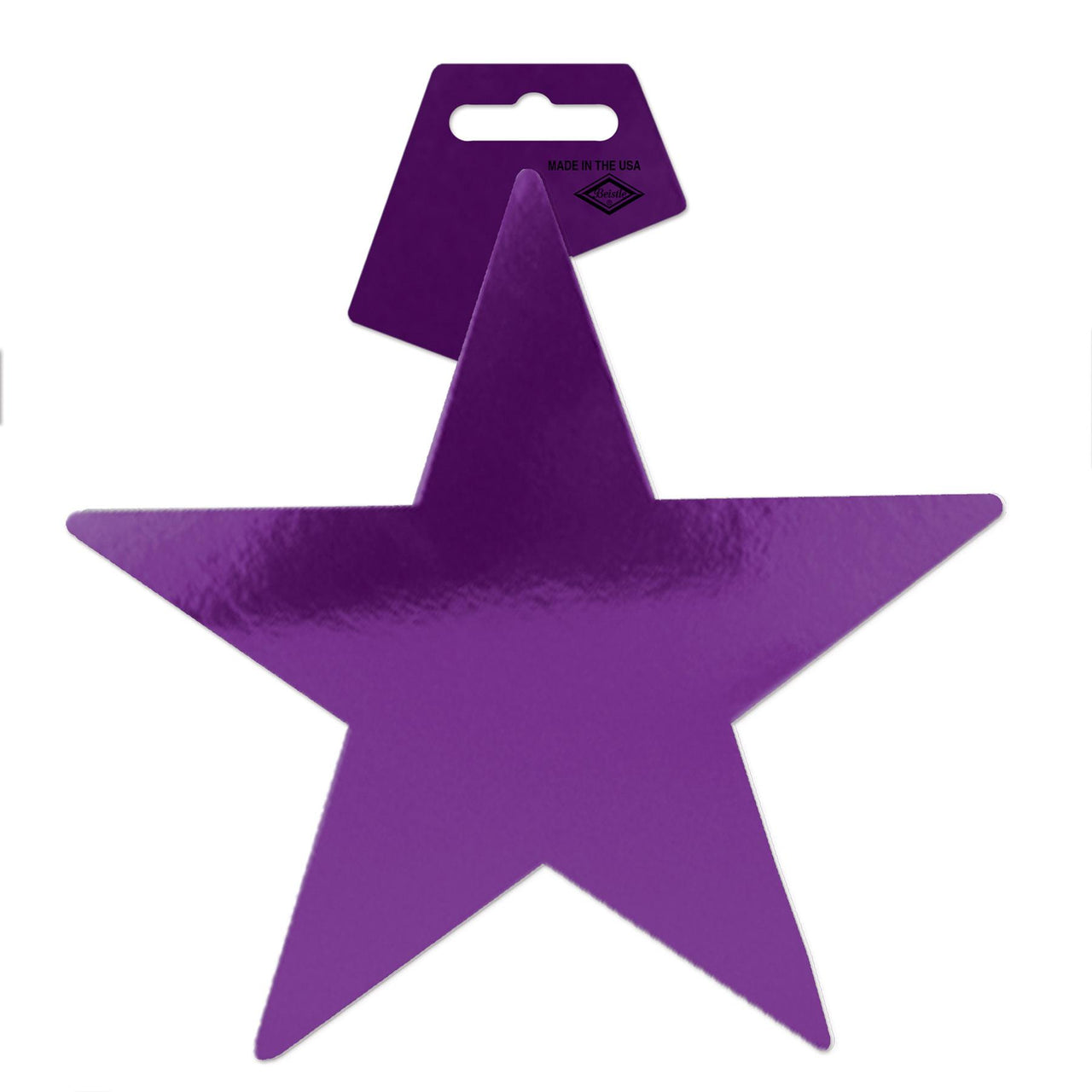 Party Decorations - Die-Cut Foil Star - purple
