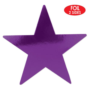 Party Decorations - Die-Cut Foil Star - purple