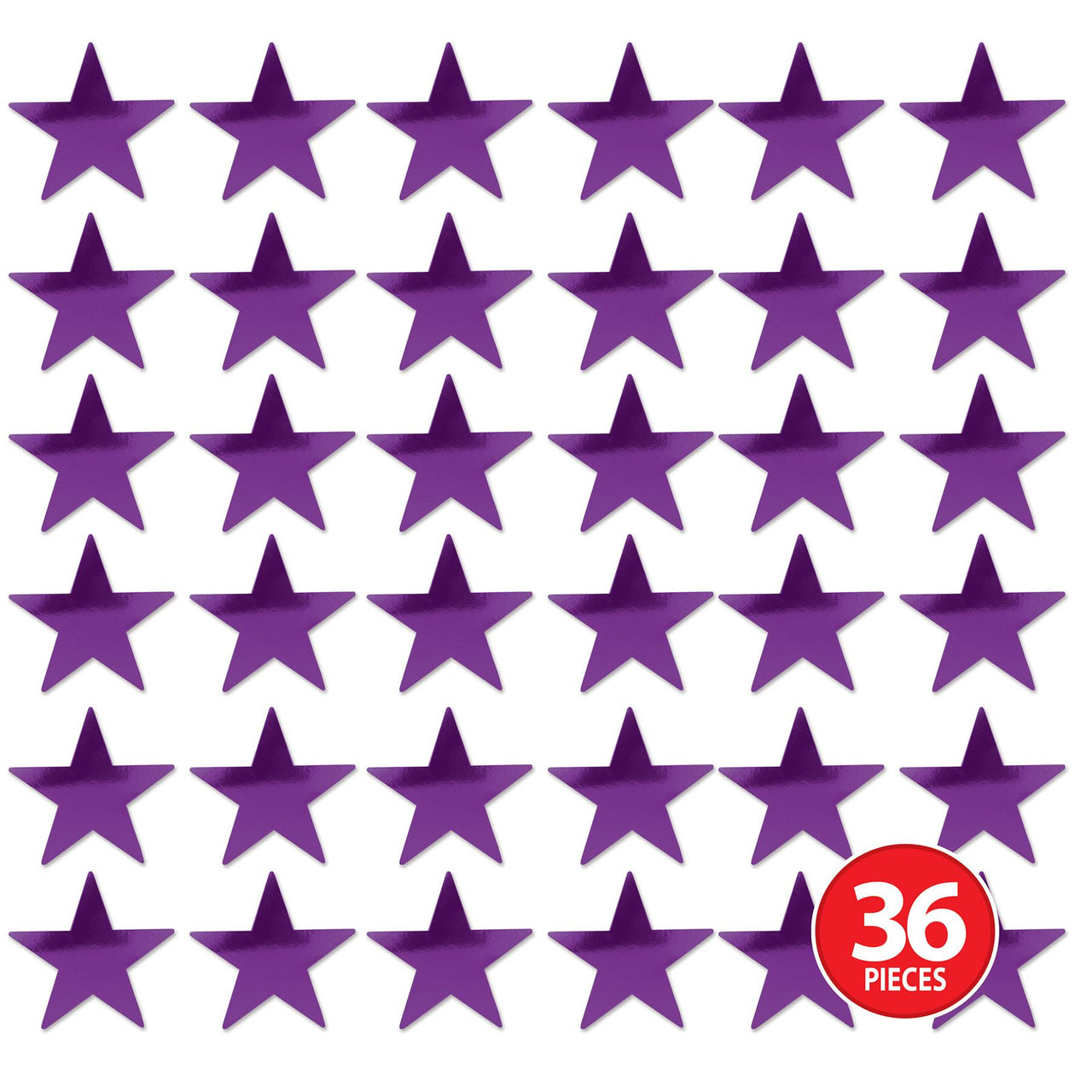 Party Decorations - Die-Cut Foil Star - purple