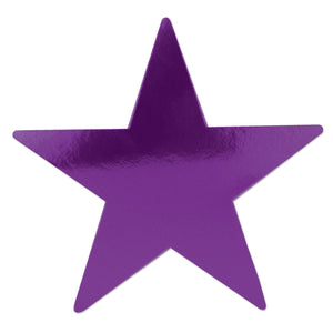 9" Beistle Foil Party Star Cutout- Purple