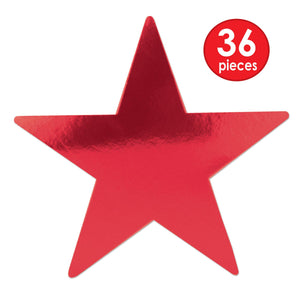 Party Decorations - Die-Cut Foil Star - red