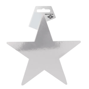 Awards Night Party Supplies - Die-Cut Foil Star - silver