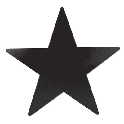 12" Beistle Foil Star Party Cutout - black - foil 2 sides
