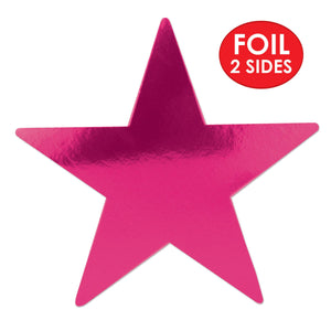 Party Decorations - Die-Cut Foil Star - cerise