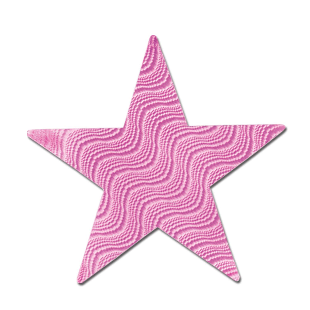 12" Beistle Embossed Foil Star Cutout - Pink