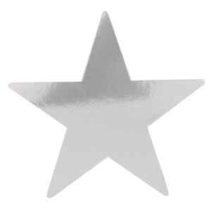 12" Beistle Foil Star Cutout - Silver 