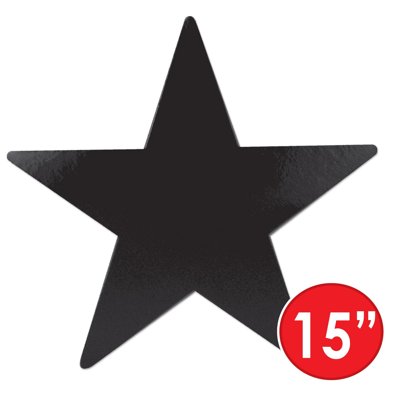 Party Decorations - 15 inch Die-Cut Foil Star- Black