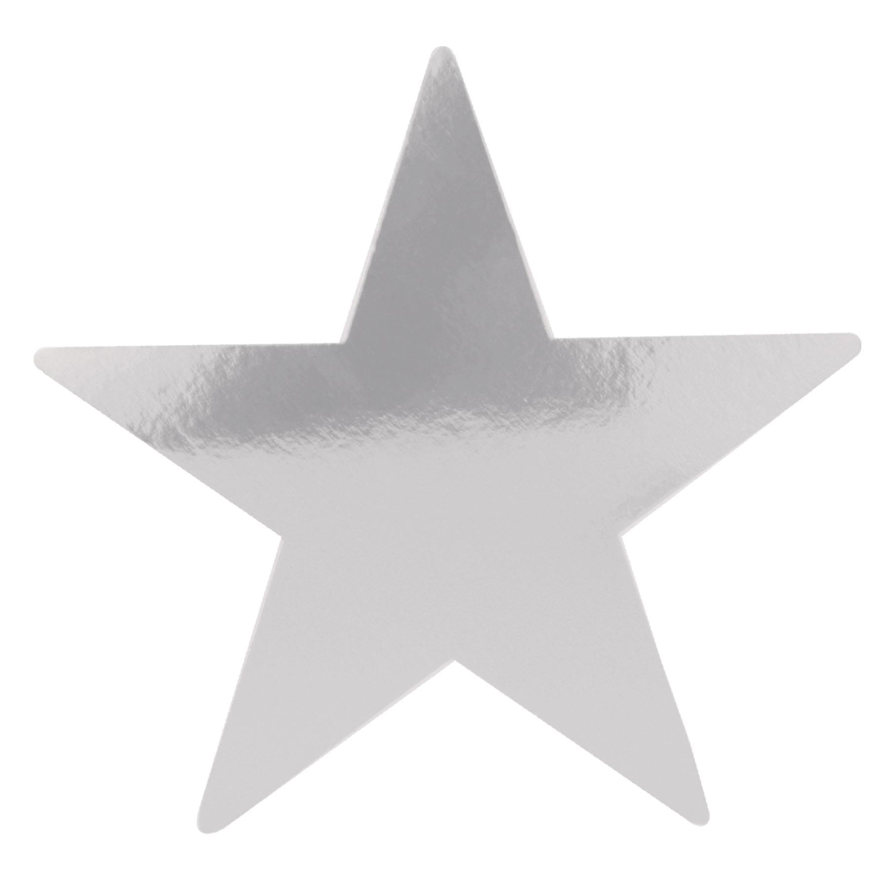 15 Inch Beistle Foil Star Party Cutout- Silver