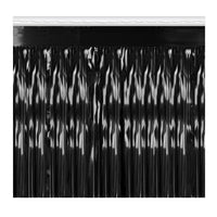 Beistle 2-Ply Party Metallic Fringe Drape - black