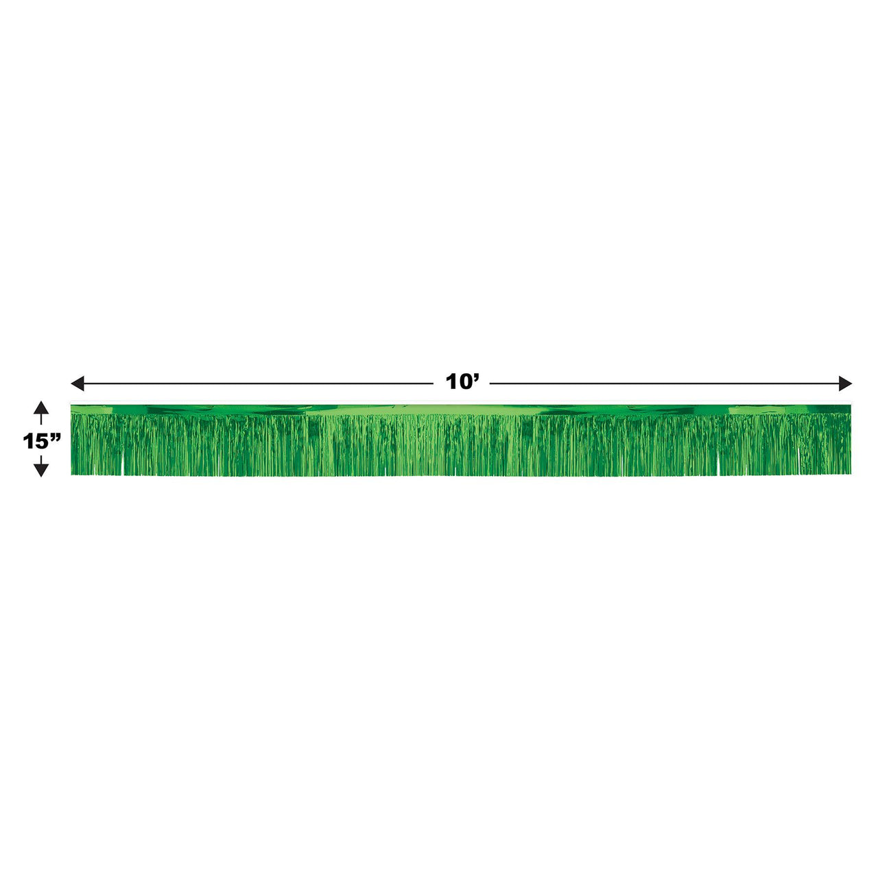 2-Ply Metallic Fringe Drape - green