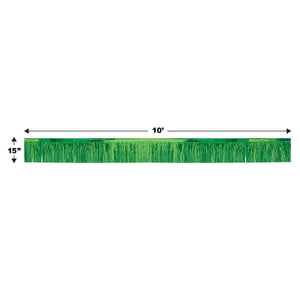 2-Ply Metallic Fringe Drape - green