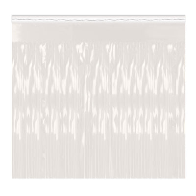 Beistle 2-Ply Party Metallic Fringe Drape - white
