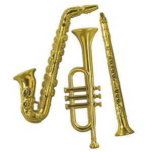 Beistle Gold Plastic Musical Party Instruments 1 SIDED