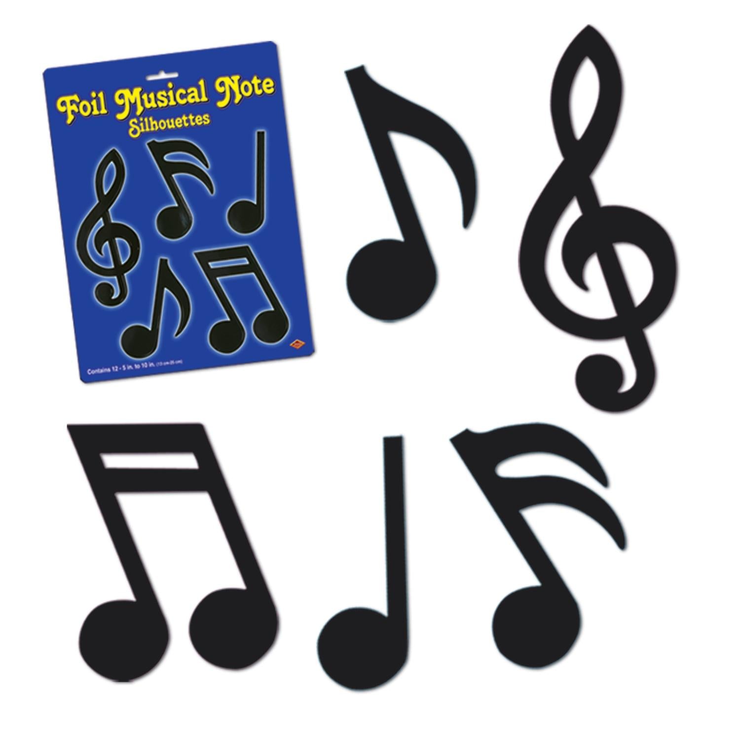 Beistle Foil Musical Notes Party Silhouettes (12/Pkg)