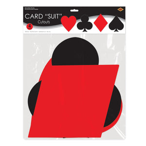 Bulk Casino Party Card ''Suit'' Cutouts (Case of 48) by Beistle