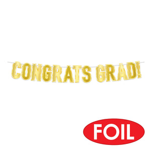 Beistle Foil Congrats Grad! Streamer