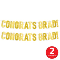 Beistle Foil Congrats Grad! Streamer