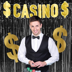Bulk Foil Casino Streamer (12 Pkgs Per Case) by Beistle