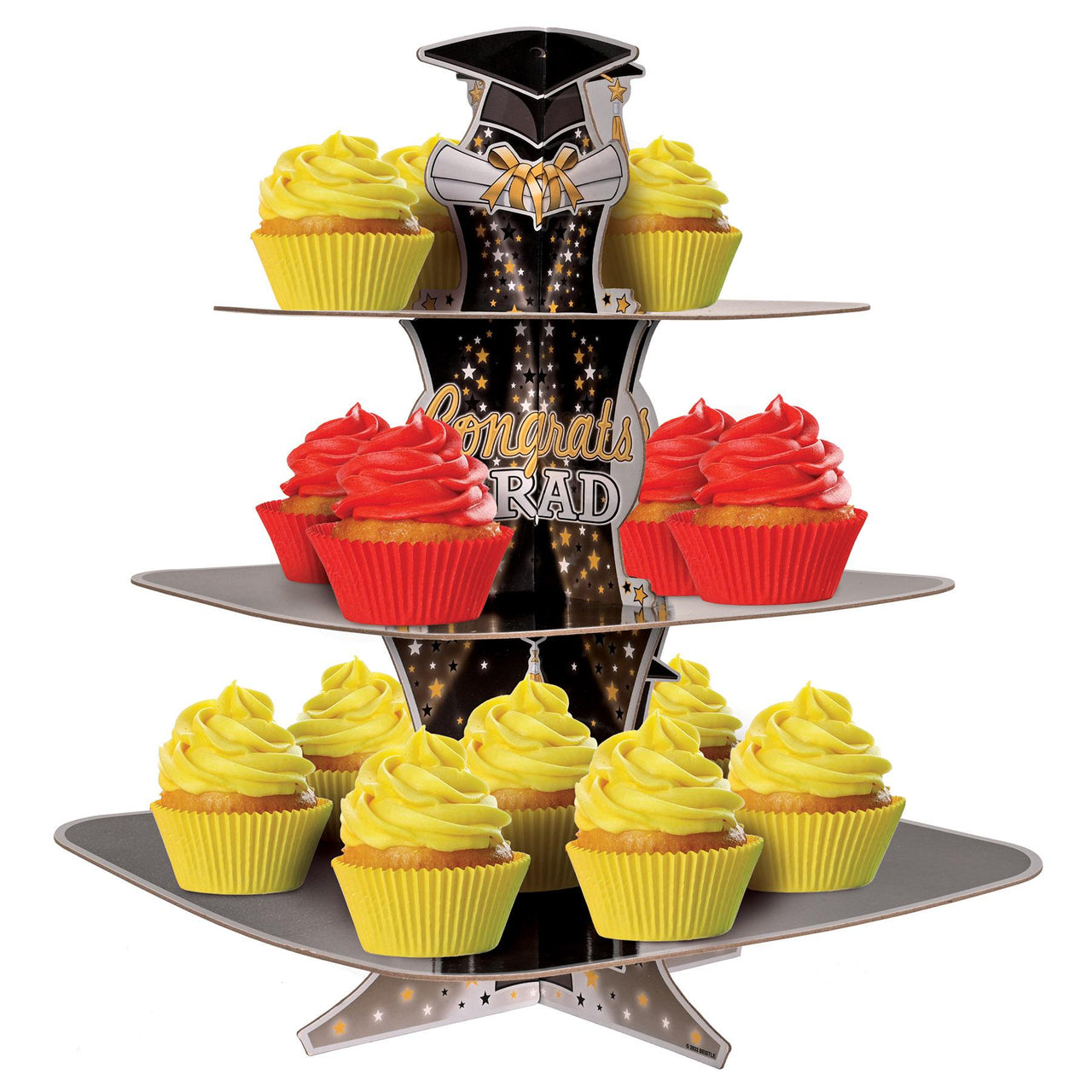 Bulk Graduation Cupcake Stand (12 Pkgs Per Case) by Beistle