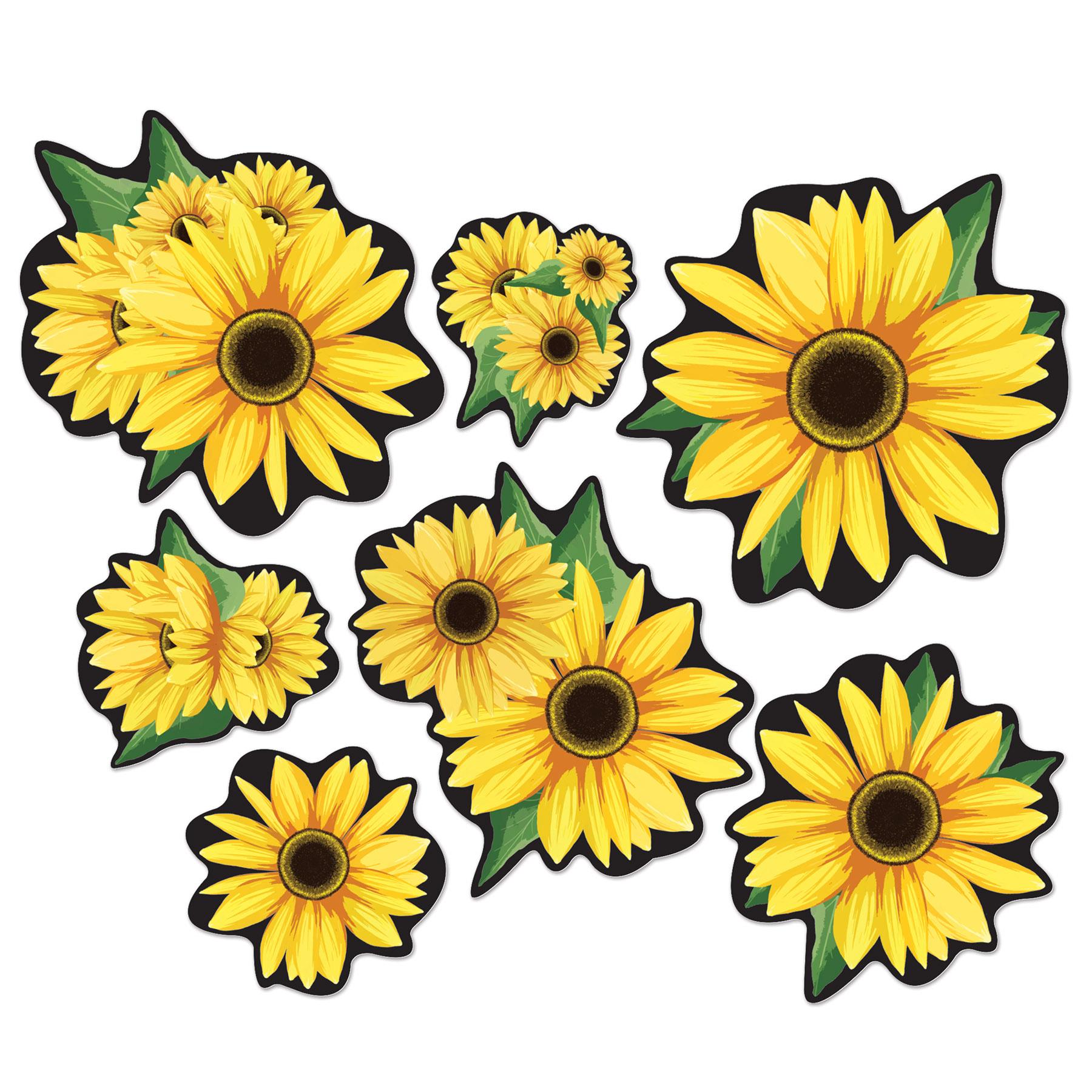 Sunflower Party Cutouts (7 per Package)