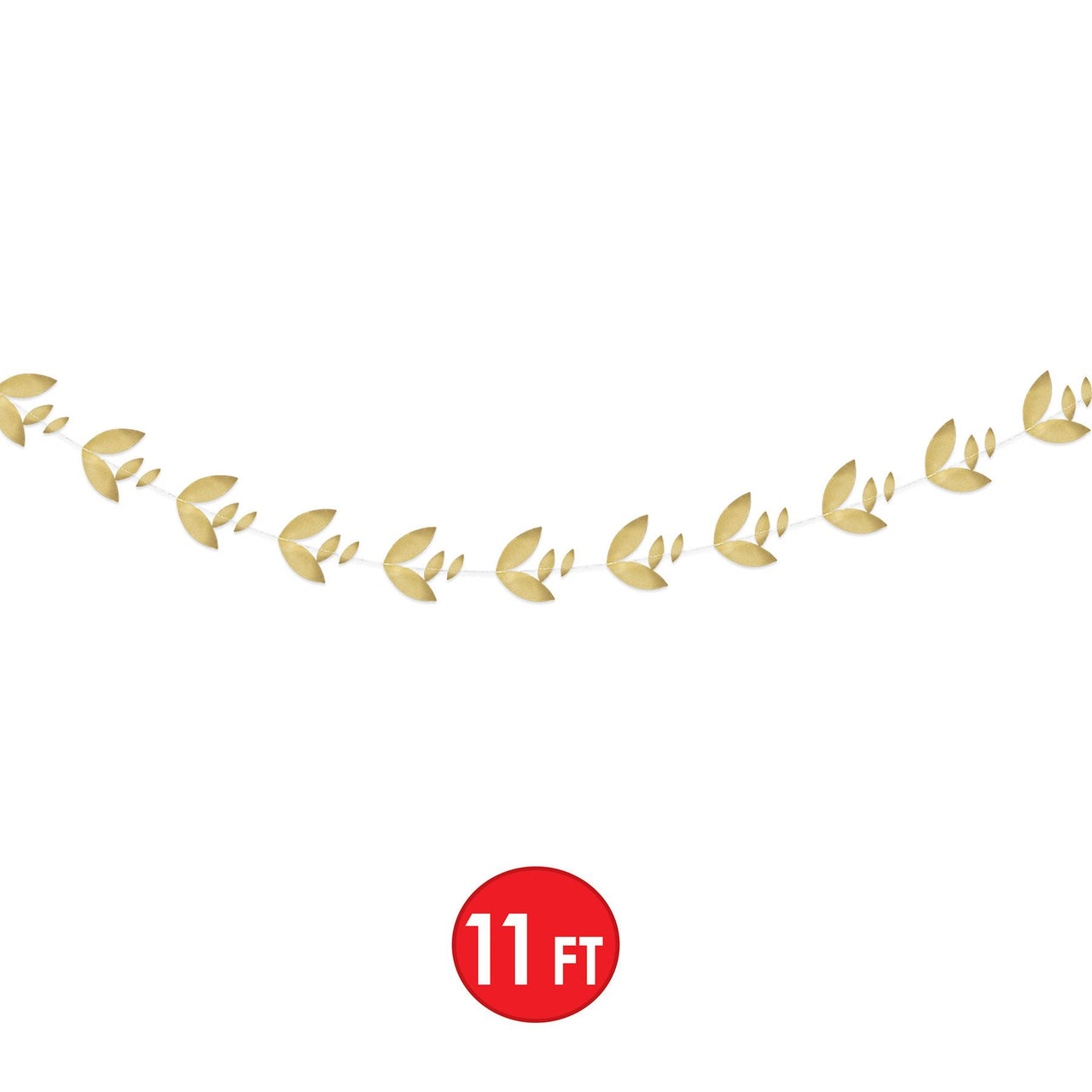 Bulk Gold Foil Leaves Garland (12 Pkgs Per Case) by Beistle