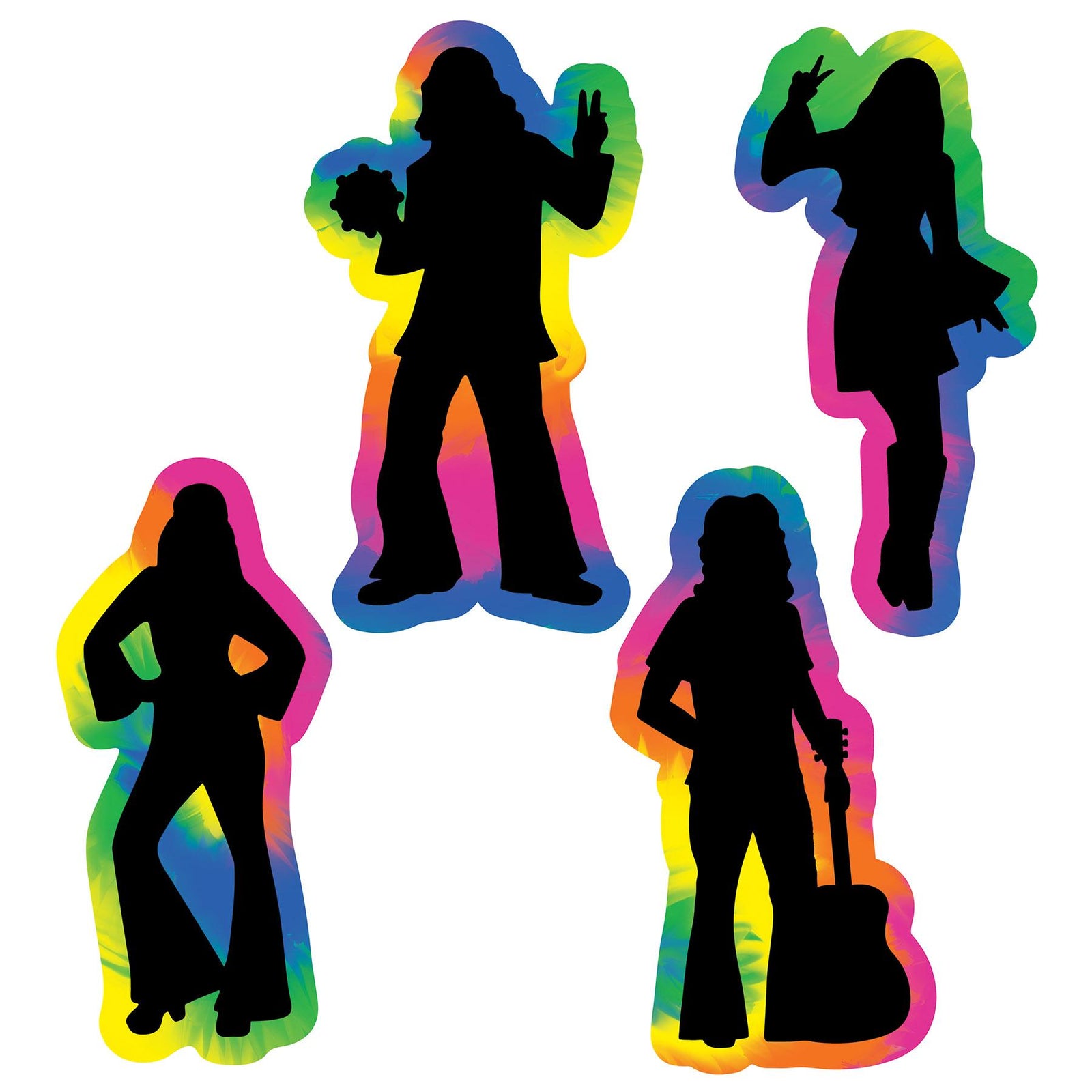 Beistle 60's Hippie Party Silhouettes