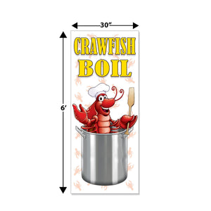 Bulk Mardi Gras Crawfish Boil Door Cover (12 Pkgs Per Case) by Beistle