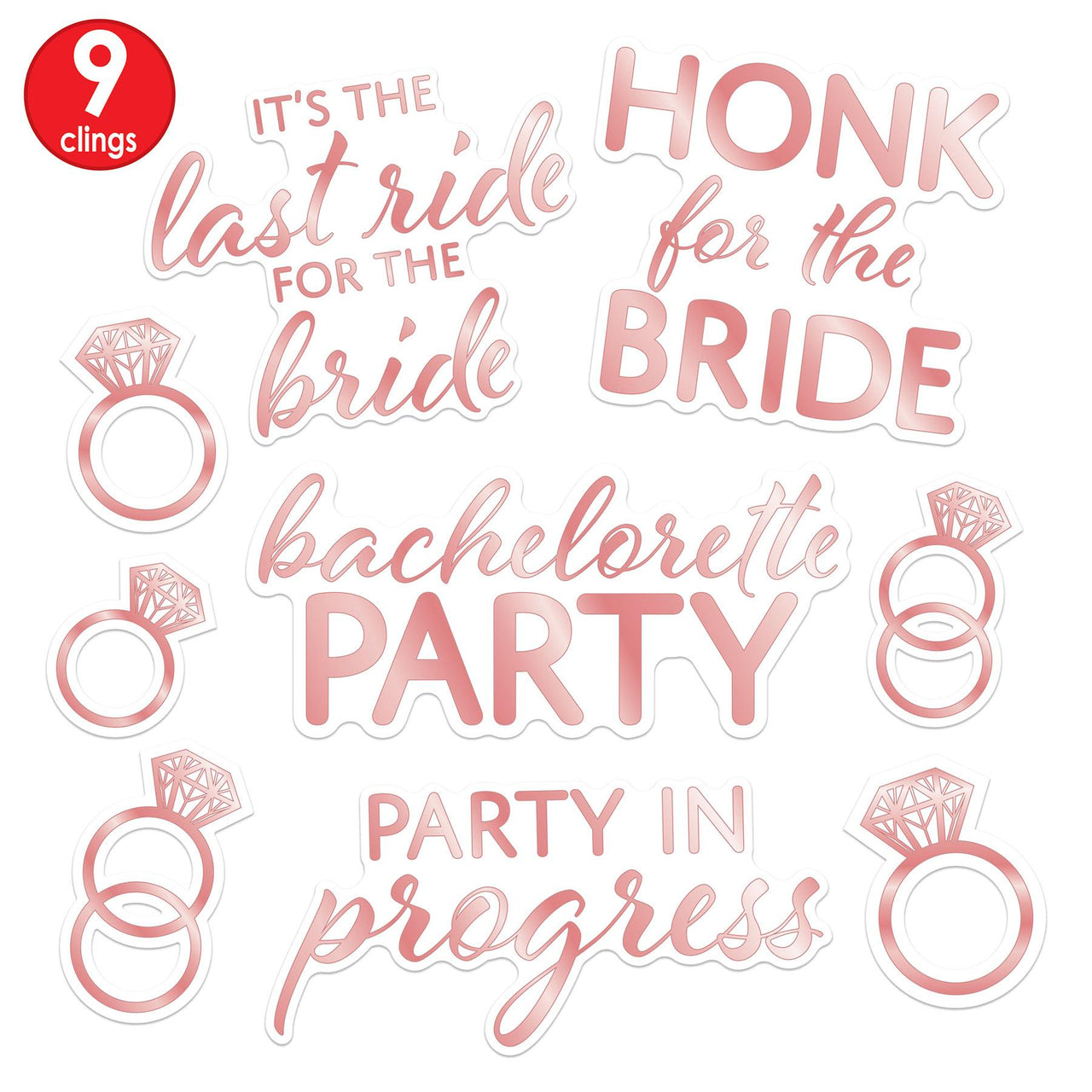 Bulk Bachelorette Auto-Clings (12 Pkgs Per Case) by Beistle