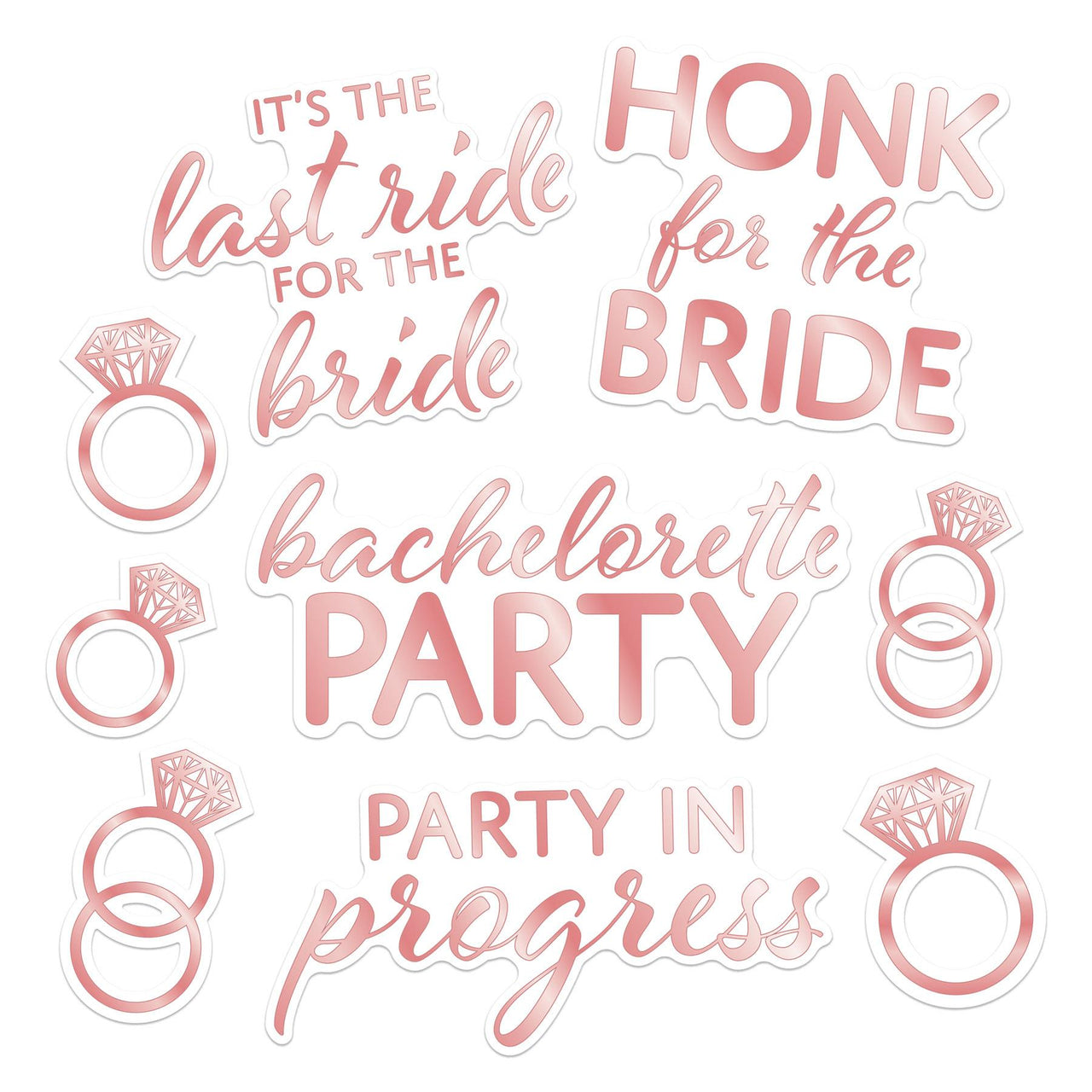Beistle Bachelorette Party Auto-Clings (12 Per Case)