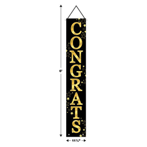 Bulk Congrats Grad Fabric Door Panel Set (12 Pkgs Per Case) by Beistle