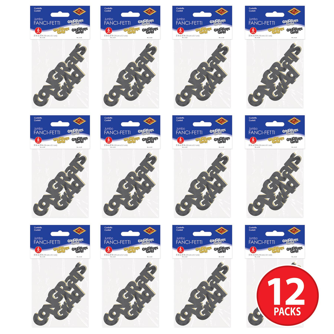 Bulk Jumbo Congrats Grad Confetti (12 Pkgs Per Case) by Beistle