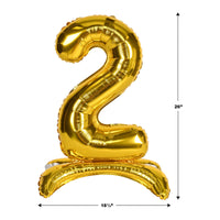 Bulk Self-Standing Balloon Number 2 (6 Pkgs Per Case) by Beistle