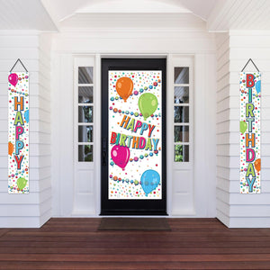 Bulk Happy Birthday Fabric Door Panel Set (12 Pkgs Per Case) by Beistle