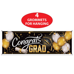 Beistle Congrats Grad Sign Banner (12 Pkgs Per Case) sold in bulk.