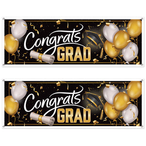 Beistle Congrats Grad Sign Banner (12 Pkgs Per Case) sold in bulk.
