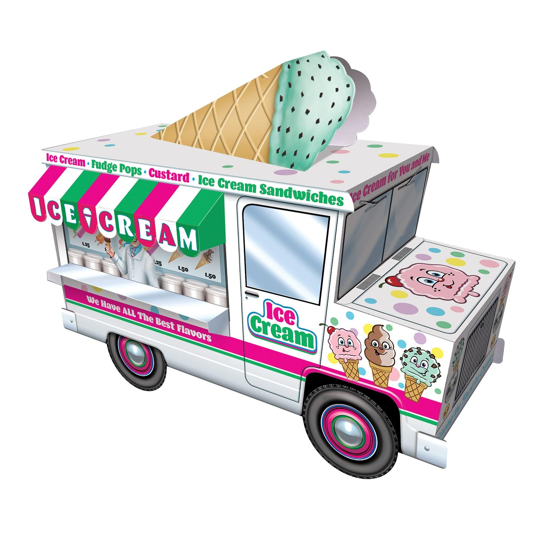Beistle 3-D Ice Cream Truck Party Centerpiece