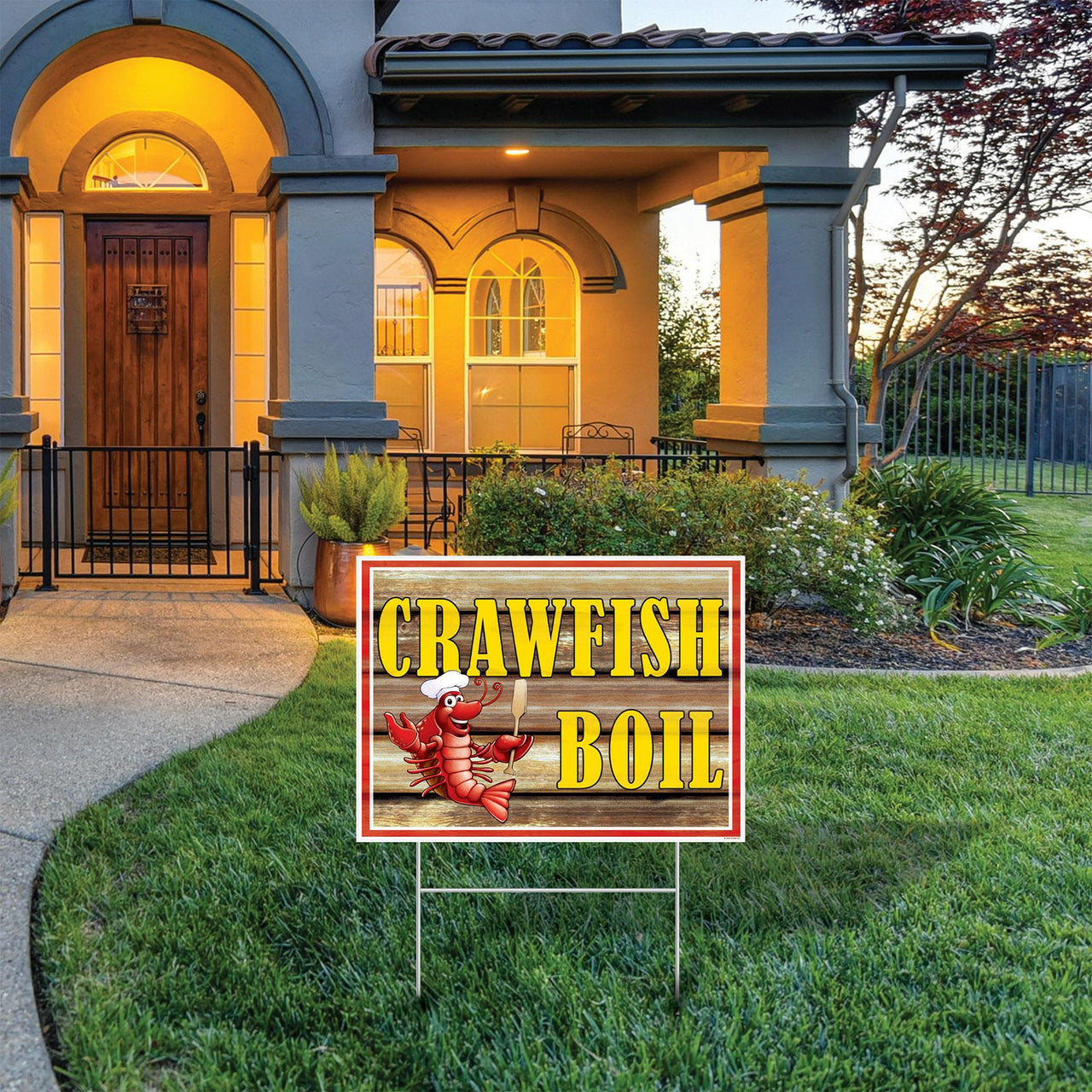Beistle Plastic Crawfish Boil Yard Sign