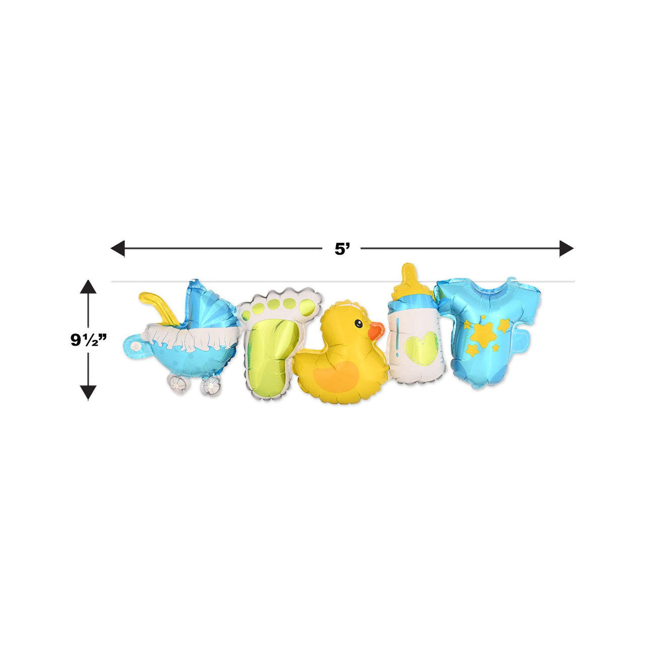 Bulk Baby Boy Balloon Streamers (6 Pkgs Per Case) by Beistle
