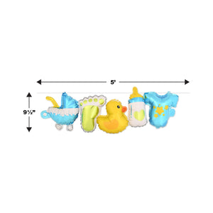 Bulk Baby Boy Balloon Streamers (6 Pkgs Per Case) by Beistle