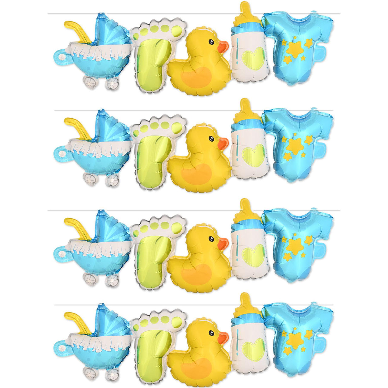 Bulk Baby Boy Balloon Streamers (6 Pkgs Per Case) by Beistle