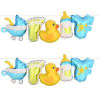 Beistle Baby Boy Balloon Streamers (6 Per Case)