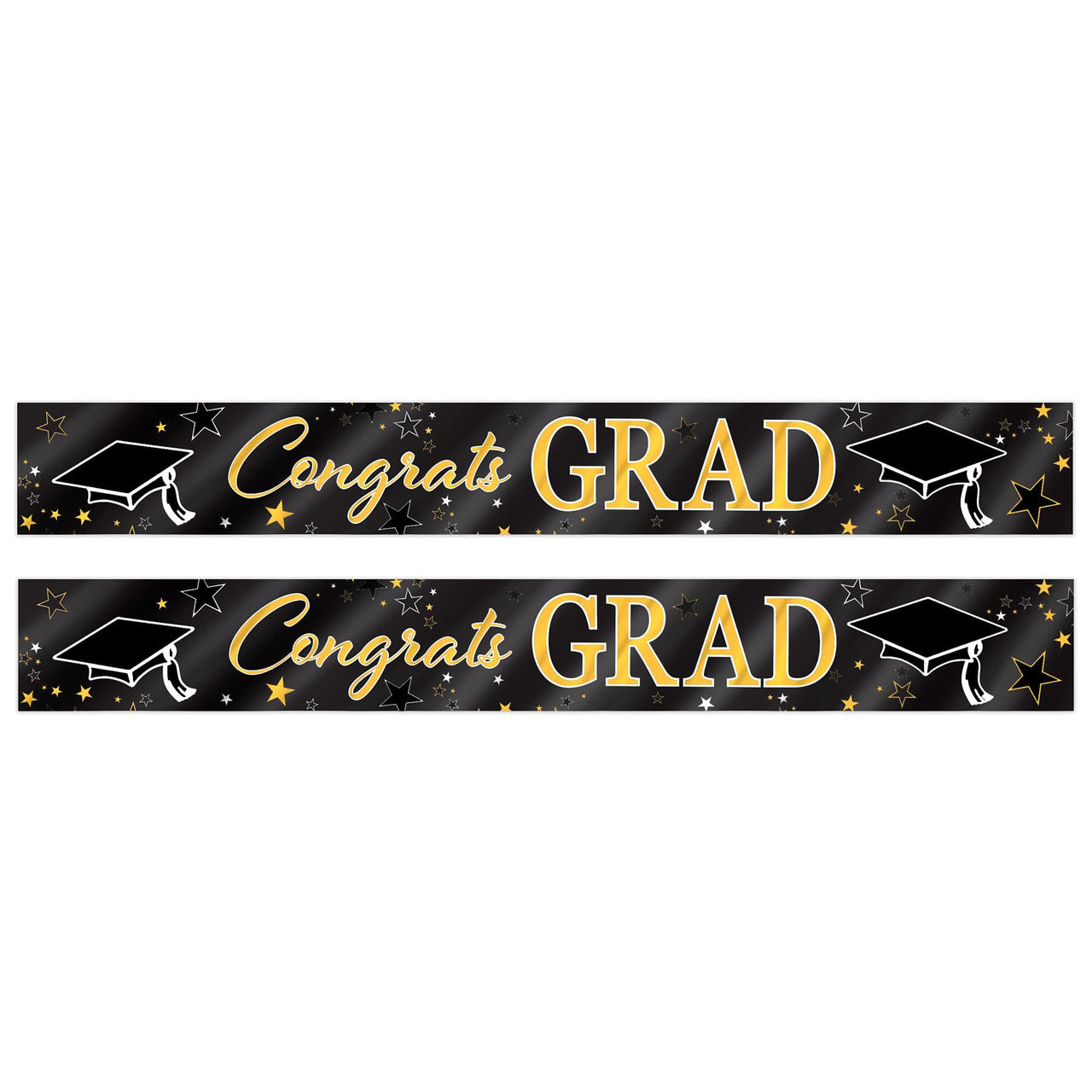 Beistle Metallic Congrats Grad Banner