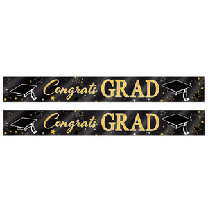 Beistle Metallic Congrats Grad Banner