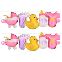 Beistle Baby Girl Balloon Streamers (6 Per Case)