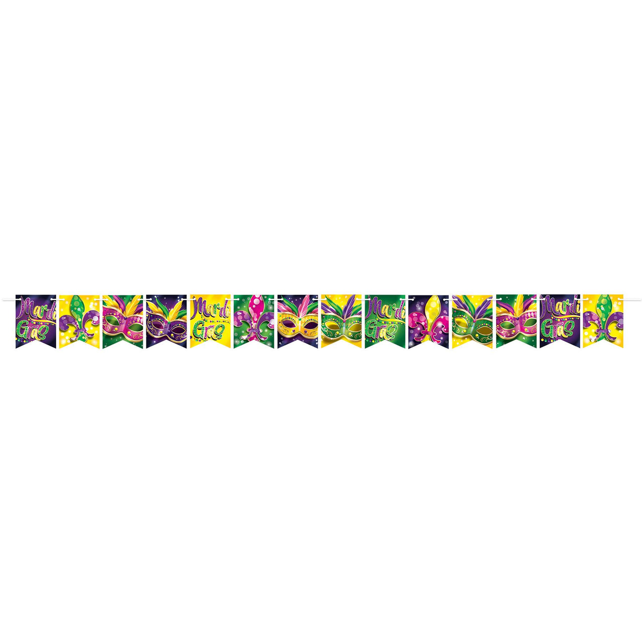 Beistle Foil Mardi Gras Streamer
