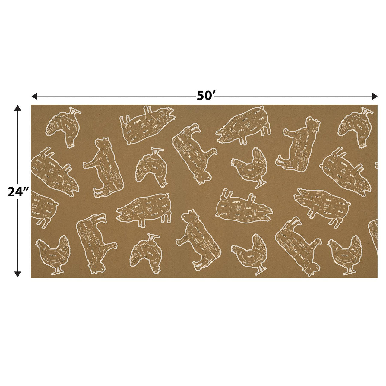 Beistle BBQ Kraft Paper Table Roll