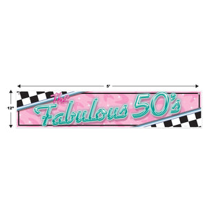 Beistle The Fabulous 50's Banner