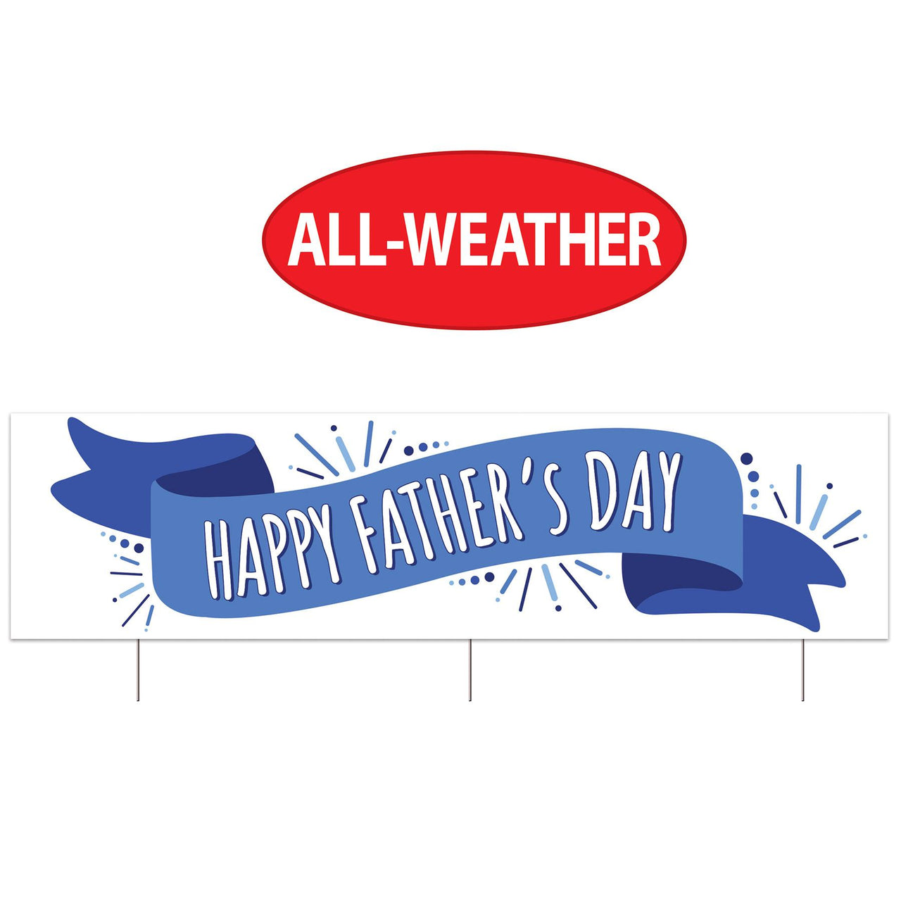 Beistle Plas Jumbo Happy Father's Day Yard Sign