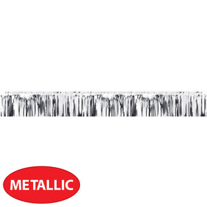 Beistle Metallic Fringe Banner Silver