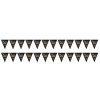 Bulk Metallic Congrats Grad Pennant Banner (12 Pkgs Per Case) by Beistle